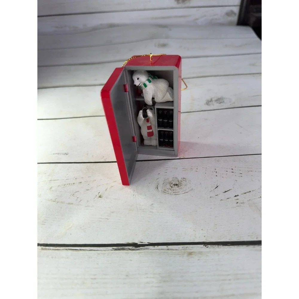 Vtg Coca-Cola‎ Christmas Ornament Lot 8pc Santa Polar Bear Truck Vending Machine